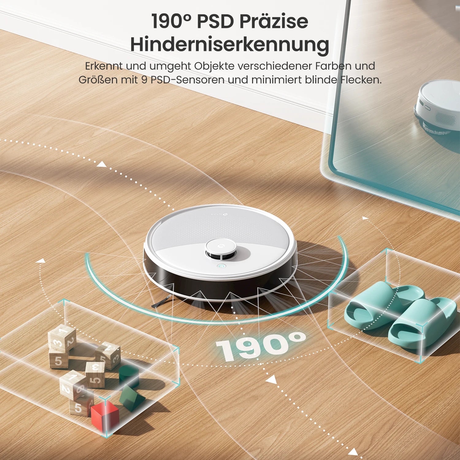 Lefant Robot Dust vacuum cleaner M3L Wipe Vacuum Drying Wipers Automatic Cleaning Dust, 12000 Pa Suction Power DToF Navigation